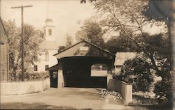 Covered Bridge Saxtons River, VT Postcard Postcard Postcard