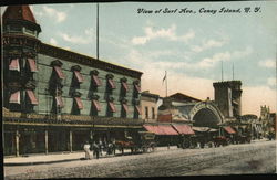 View of Surf Ave. Postcard