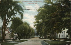 Winthrop St. Looking East Augusta, ME Postcard Postcard Postcard