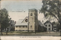 St. James M.E. Church Stoneham, MA Postcard Postcard Postcard