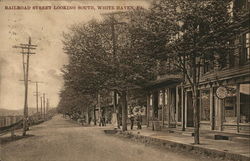 Railroad Street Looking South White Haven, PA Postcard Postcard Postcard