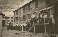 New Recruits First Mess Line, Camp Lee Postcard