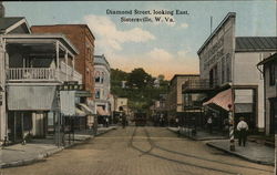 Diamond Street, Looking East Sistersville, WV Postcard Postcard Postcard