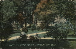 View in City Park Postcard