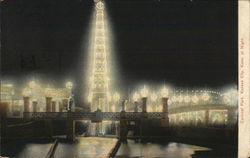 Carnival Park at Night Kansas City, KS Postcard Postcard Postcard
