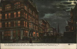 Corner Warren and State Street. Postcard
