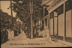 Main Street Looking East Richfield Springs, NY Postcard Postcard Postcard