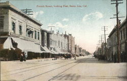 Fourth Street, Looking East Santa Ana, CA Postcard Postcard Postcard