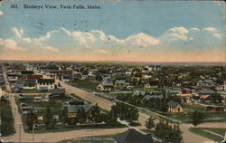 Birdseye View Twin Falls Postcard