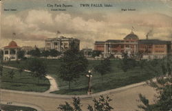 City Park Square Postcard