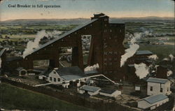 Coal Breaker in Full Operation Postcard