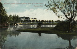 Mineral Palace showing partial view of Lake Clara Pueblo, CO Postcard Postcard Postcard