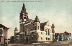"White Temple", First Baptist Church Postcard