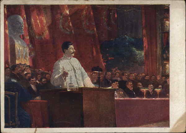 Stalin at Podium Soviet Union Russia