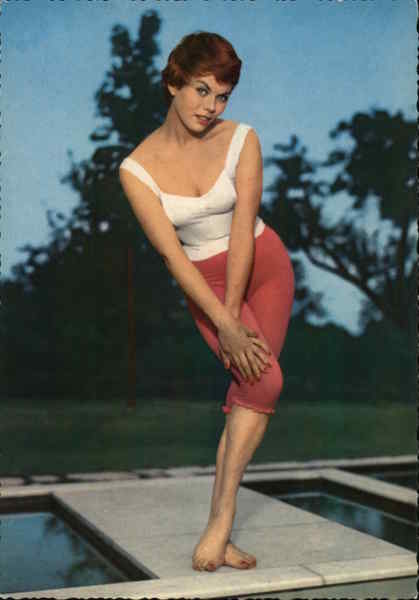 Woman Posing in Tight Clothing Swimsuits & Pinup