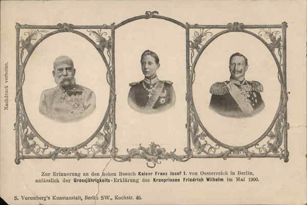Kaiser Franz Josef I von Oesterrich Berlin Germany