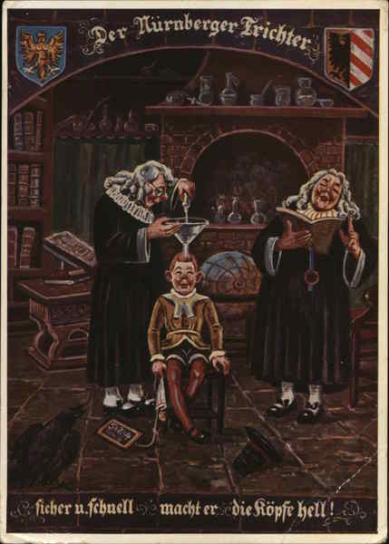The Funnel of Nuremberg on Boy's Head with Scholars Germany
