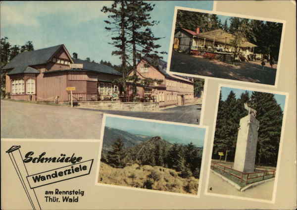 Schmucke Wanderziele am Rennsteig Thür. Wald Thuringia Germany