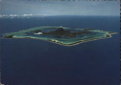 Aerial View of Bora Bora French Polynesia South Pacific