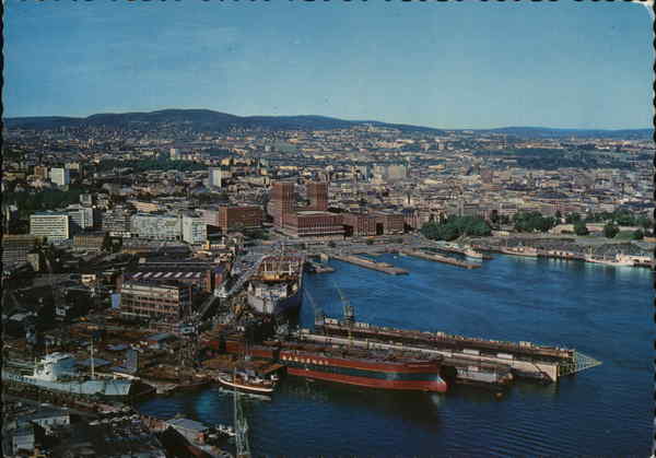 Harbor and Town Hall Oslo Norway