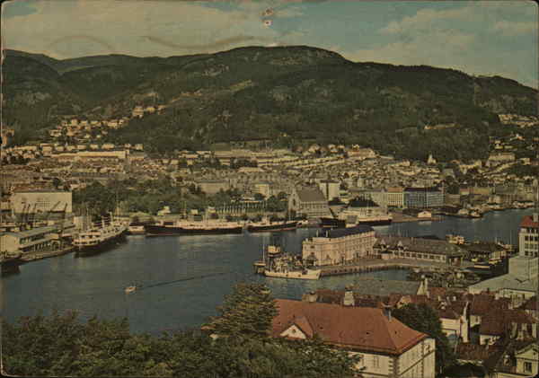 View of the Harbour Bergen Norway