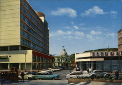Central Bank with Presidential Palace in background Tegucigalpa Honduras