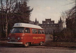 Royal Mail Bus Scotland's 100th Postbus Leaving Inverarary Castle Royal Mail Bus Scotland's 100th Postbus Leaving Inverarary Castle