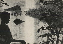 Young Boy by Water, Boti Falls Huhunya, Ghana Africa Postcard Postcard Postcard