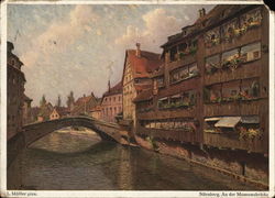 At the Museum Bridge Nürnberger, Germany Postcard Postcard Postcard