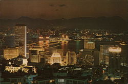 Night Scene from Peak Hong Kong, Hong Kong China Postcard Postcard Postcard