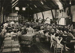 The labeling room at the Benedictine factory in Fecamp. France Postcard Postcard Postcard