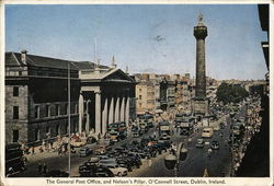 The General Post Office and Nelson's Pillar, O'Connell Street Postcard