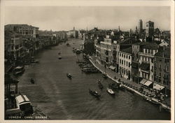 Grand Canal Venice, Italy Postcard Postcard Postcard