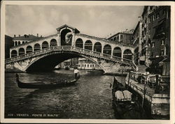 Rialto Bridge Venice, Italy Postcard Postcard Postcard