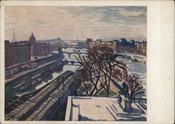 Vue de Louvre by Marquet Albert Soviet Postcard