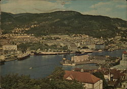 View of the Harbour Bergen, Norway Postcard Postcard Postcard