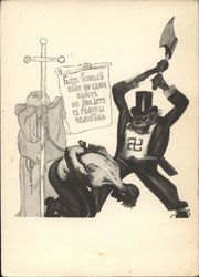 Soviet WWII Propoganda: Nazi Beheading Postcard