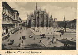 Piazza del Duomo, Cathedral Square Milan, Italy Postcard Postcard Postcard