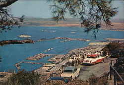 View of Town and Harbour Postcard