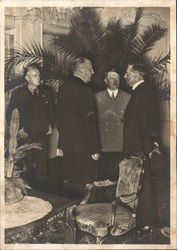 Hitler and Chamberlain Postcard