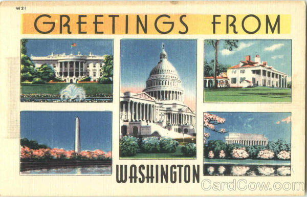 Greetings From Washington District of Columbia Washington DC