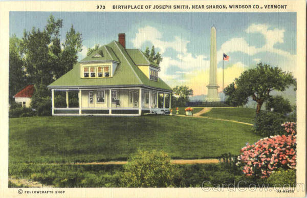 Birthplace Of Joseph Smith Sharon Vermont