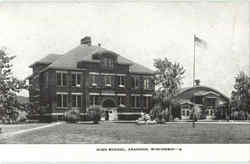 High School Crandon, WI Postcard Postcard