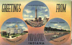 Greetings From Indianapolis Postcard