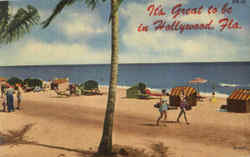 It's Great To Be In Hollywood Postcard