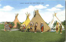 Yakima Indians And Their Tepees Native Americana Postcard Postcard