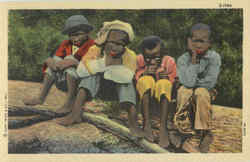 Black Children - Southern Scenes Series Postcard