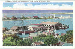 Steamboat Wharf And Brant Point From Tower Nantucket, MA Postcard Postcard