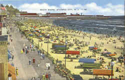 Beach Scene Atlantic City, NJ Postcard Postcard