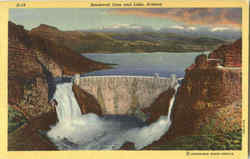 Roosevelt Dam And Lake Arizona Postcard Postcard